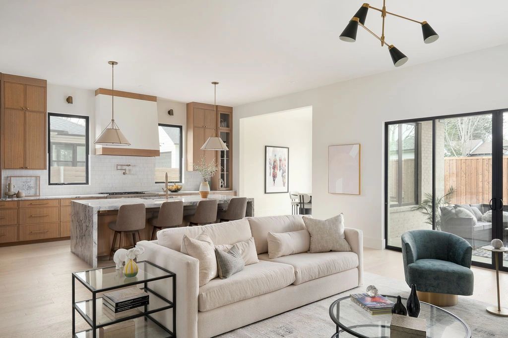 Connected living room and kitchen — Select Custom Home